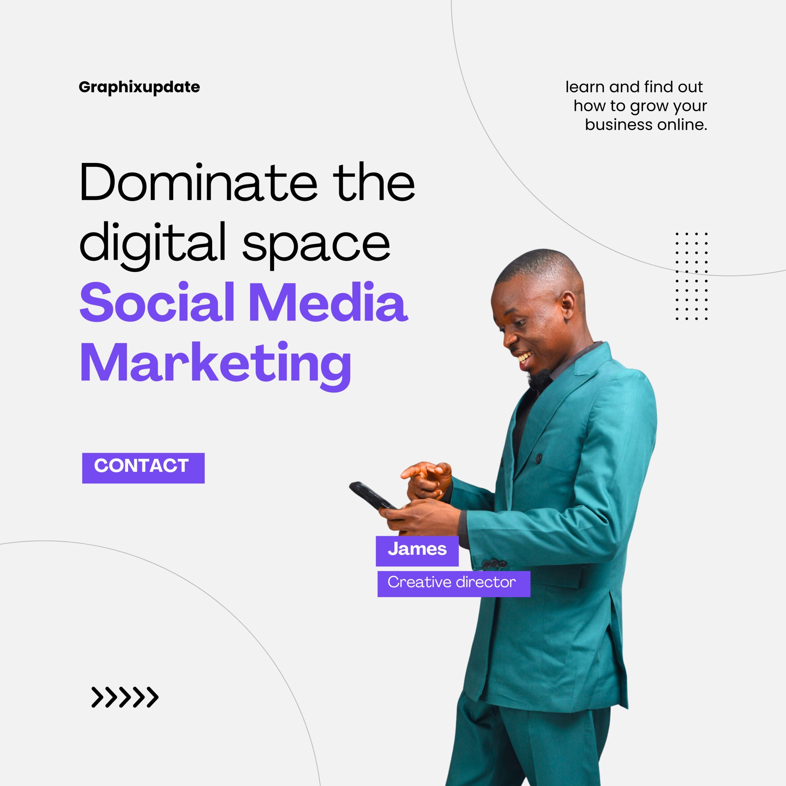 white purple minimalist social media marketing instagram post